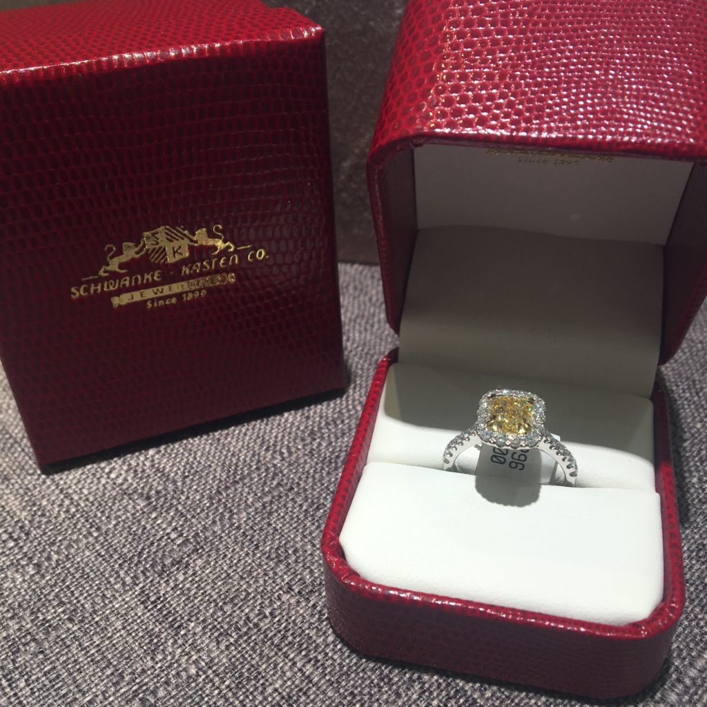 Yellow Diamond Engagement Ring from Schwanke-Kasten Jewelers